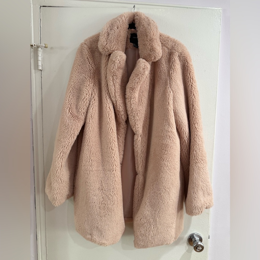 Women's Faux Fur Coat in Cream